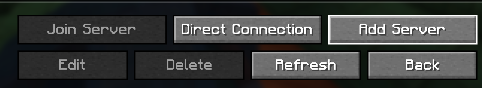Java Add Server Button